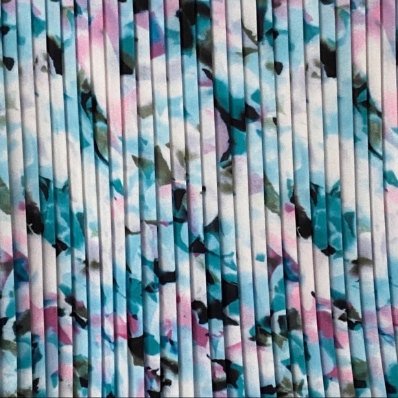 Parker Jasmine Blue Floral Print Jett Accordion Tiered Mini Cocktail Dress M - Picture 4 of 14